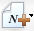 イタリックの大文字 N、小さな正符号、メニューの矢印が描かれたページのアイコン