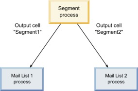 Beispiel eines Prozesses vom Typ "Segment", der zwei Zellen ausgibt