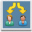 Two people with yellow arrows that point down at their heads icon