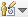 Icona Persona, matita e cerchio piccole con una freccia menu